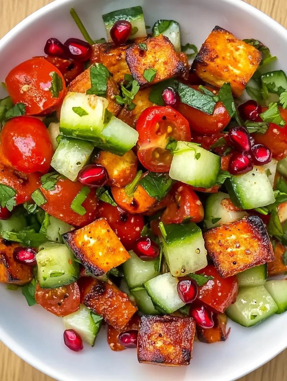 Insalata di halloumi con melograno – Fruttata, saporita e rinfrescante