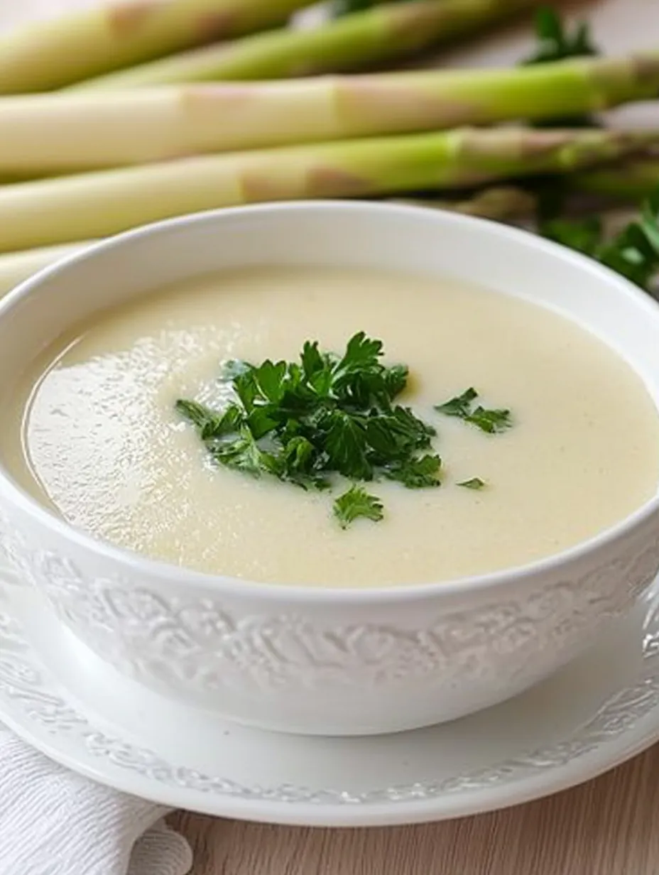 Classica zuppa cremosa di asparagi – Vellutata, Aromatica e Semplicemente Gustosa