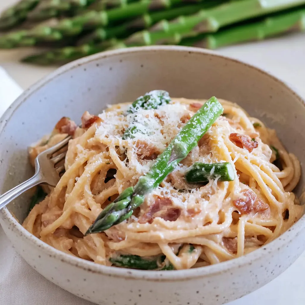 Pasta con asparagi verdi