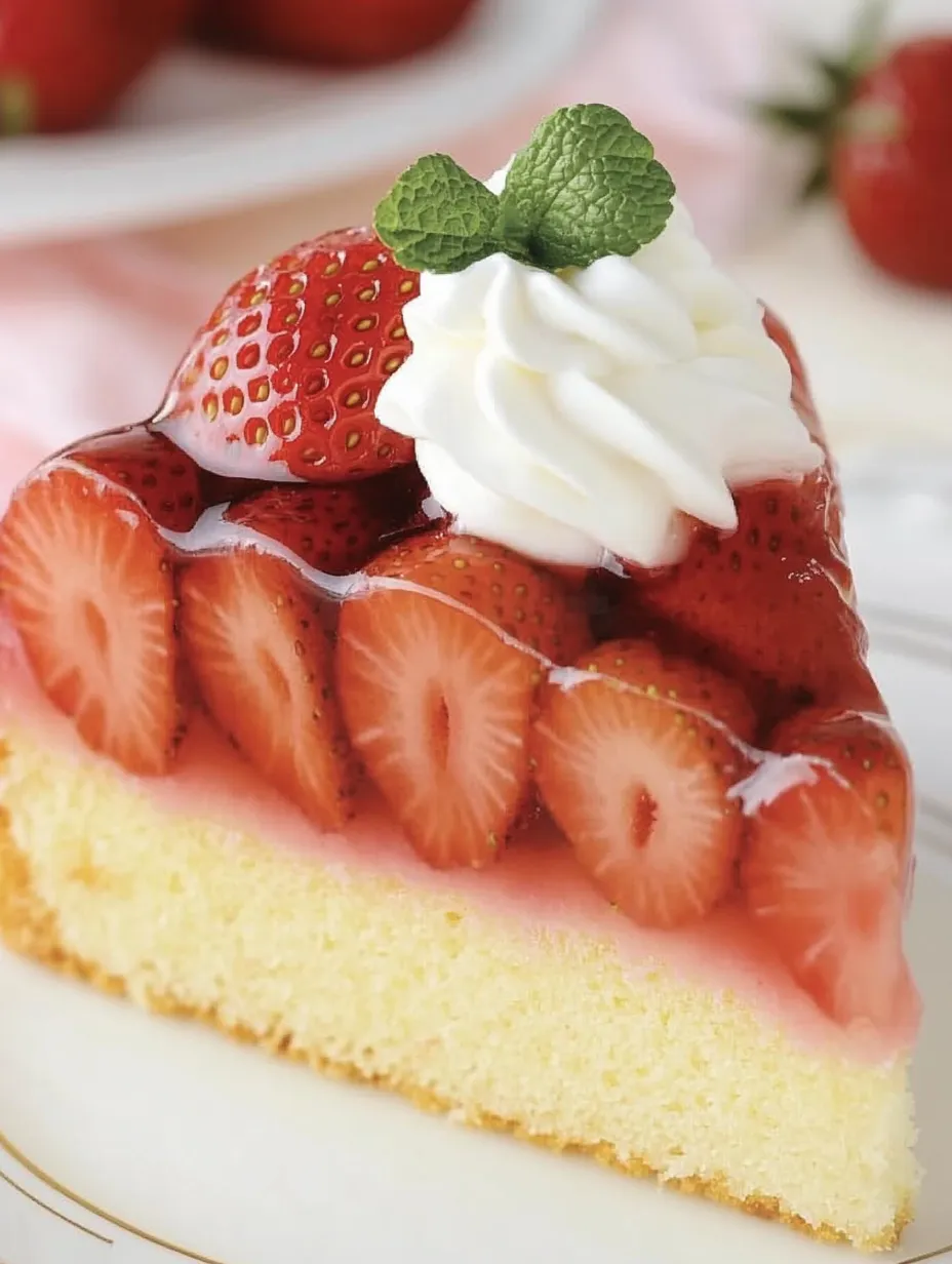 Gustosa torta di fragole su base croccante
