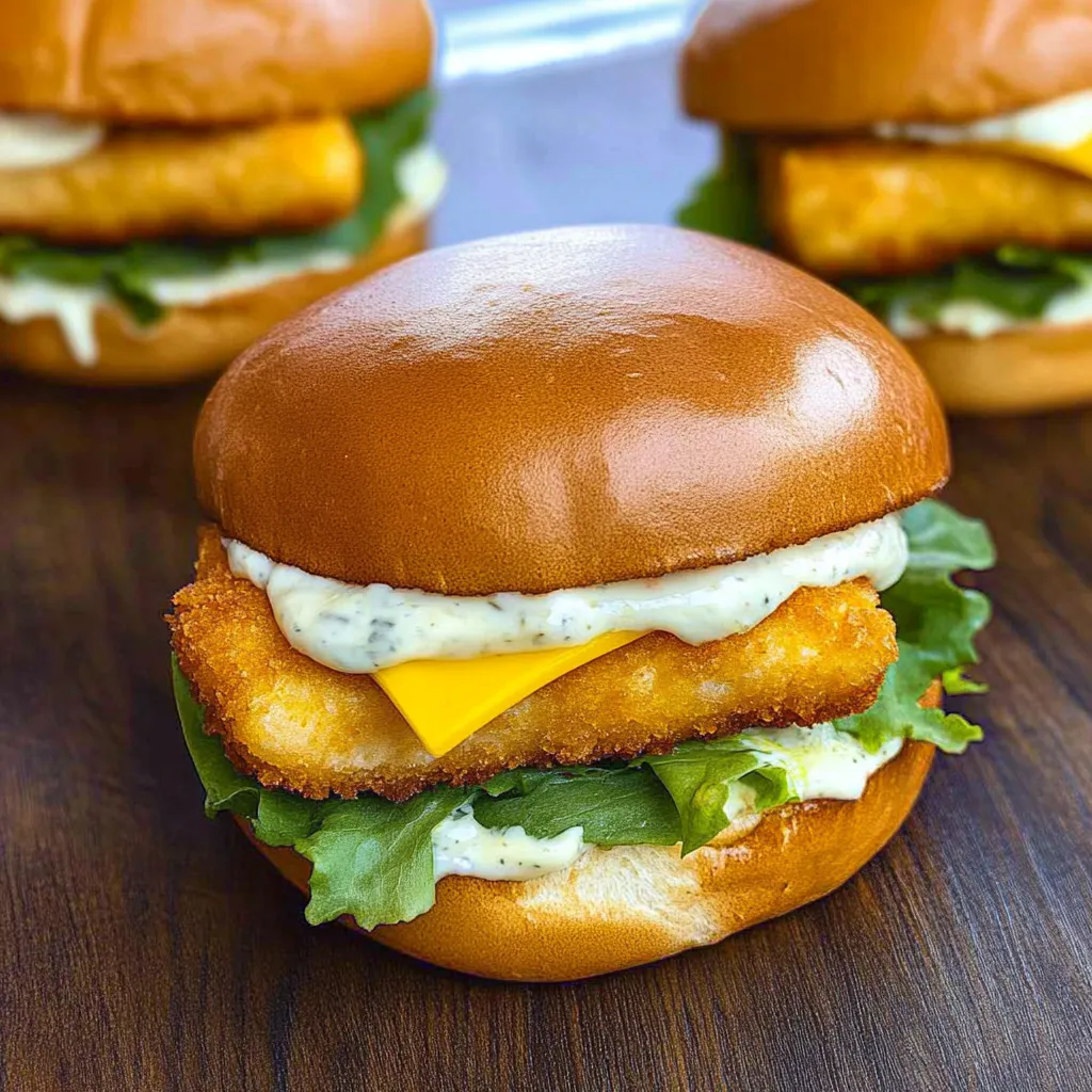 Hamburger di Pesce stile Fast-Food
