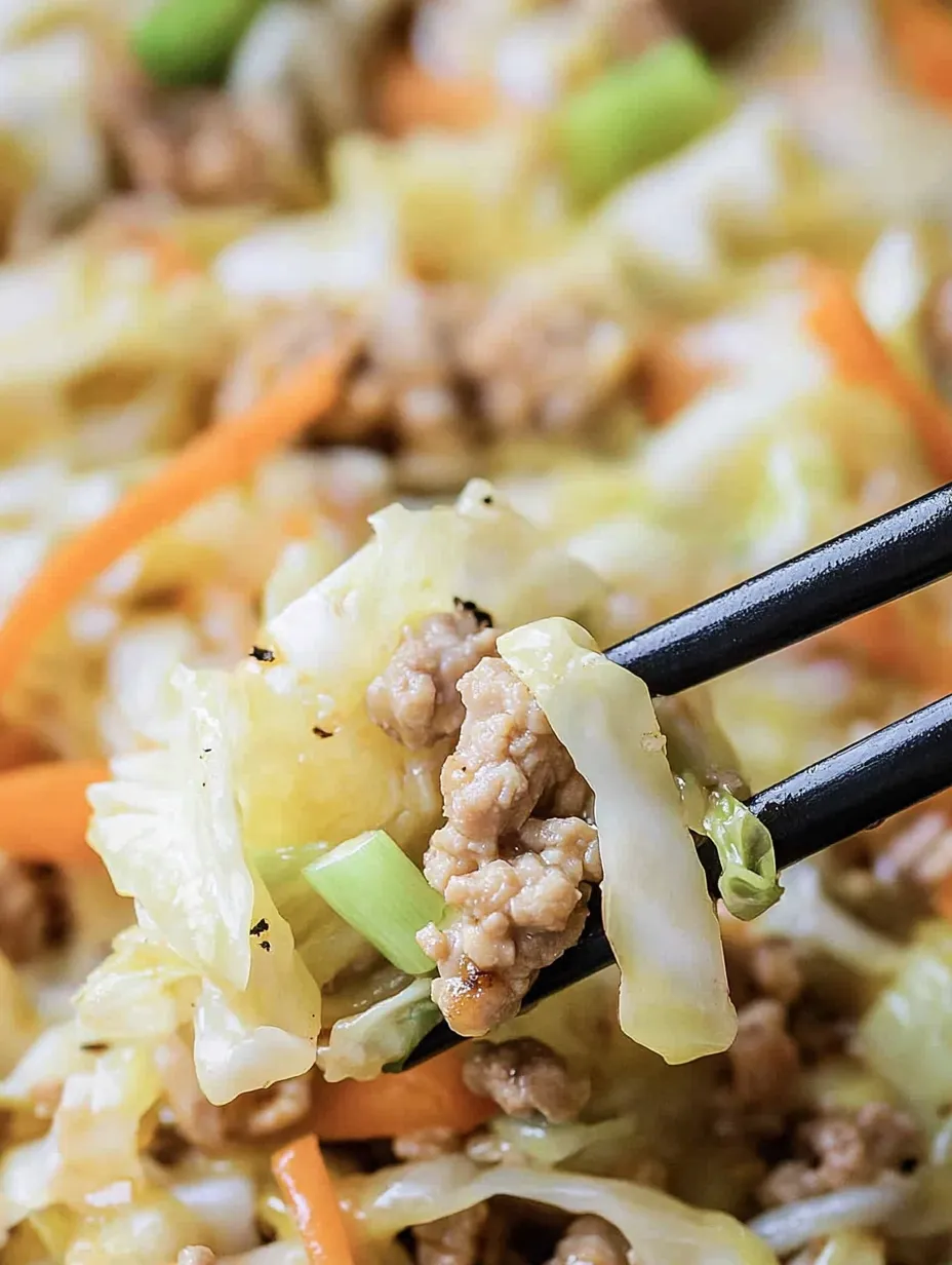 Una forchetta con carne e verdure sopra.