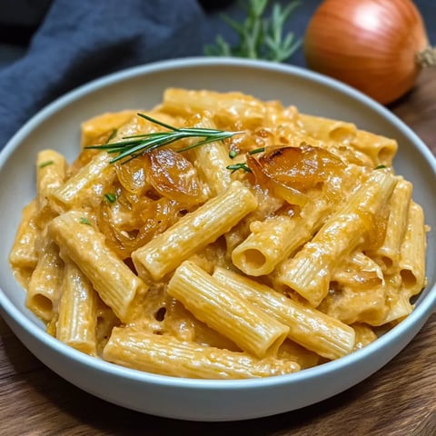 Pasta con cipolle caramellate